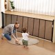 Buy Safety Gate Extendable up to 295 cm Magic Gate for Dogs Height of 87 cm Retractable Gate for Babies Open with One Hand Mesh Fences for Children Dogs Hallway Stairs, Black