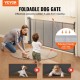 Comprar Barrera de Seguridad Extensible hasta 153 cm Puerta Mágica para Perros Alto de 87 cm Puerta Retráctil para Bebés Abrir con Una Mano Vallas de Malla para Niños Perros Pasillo Escaleras, Gris