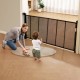 Buy Safety Gate Extendable up to 195 cm Magic Gate for Dogs Height of 87 cm Retractable Gate for Babies Open with One Hand Mesh Fences for Children Dogs Hallway Stairs, Black