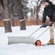 Comprar Pala de nieve con ruedas, pala de nieve de 30 pulgadas para entrada, empujador de pala de nieve de metal para eliminación de nieve, empujador de pala resistente con hoja ancha y mango de aleació