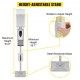 Buy Hydroalcoholic Gel Stand Dispenser, 1,400-1,600 mm Disinfectant Gel Dispenser Stand with A4 Label 1,000 ml Contactless Gel Dispenser Disinfectant Gel Stand Office