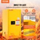 Comprar Gabinete de Seguridad para Líquidos Inflamables Almacenamiento Peligroso de Una Puerta y Cierre Manual Amarillo 900 x 460 x 460MM