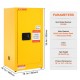 Comprar Gabinete de Seguridad para Líquidos Inflamables Almacenamiento Peligroso de Una Puerta y Cierre Manual Amarillo 900 x 460 x 460MM