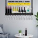 Buy Hanging Wine Glass Holder Height Adjusts 48-91 cm 10-26 cm Black Ceiling Wine Glass Rack 15kg Stemware Holder for Home, Bar, Hotel, Restaurant and Commercial Wine Cellar