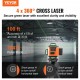 Buy Laser Level 30m Laser Level 360° x 4 16 Green Cross Lines Manual Self-Leveling Mode Laser Wavelength 520nm ± 10nm Accuracy 0.28cm at 10m Continuous Work 5h with Battery