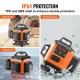 Buy Laser Level 30m Laser Level 360° x 4 16 Green Cross Lines Manual Self-Leveling Mode Laser Wavelength 520nm ± 10nm Accuracy 0.28cm at 10m Continuous Work 5h with Battery