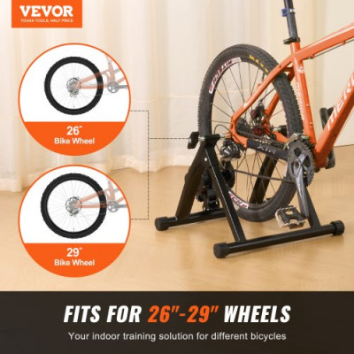 VEVOR Soporte de Entrenamiento para Bicicleta Entrenador de Bicicleta Magnético Estacionario para Ruedas de 66-74 cm Motor de Bajo Ruido Portátil para Ejercicio Interior Palanca de Liberación Rápida