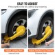 Buy Car Wheel Lock Anti-Theft Wheel Lock 16-38cm Heavy Duty Q235 Steel 30cm Suction Cup 2 Keys Wheel Locking Device for Vehicles Caravans Trucks Motorcycles