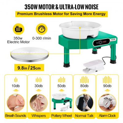 Máquina Eléctrica de Cerámica Torno Ceramica 25 cm Torno Alfarero 350 W 220 V Rueda de Cerámica Máquina de Formación de Cerámica 300 r/min