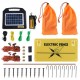 Comprar Kit de red para cerca eléctrica, cerca de red de PE de 4x100 pies con cargador solar/postes/estacas de doble punta, malla utilitaria portátil para pollos, patos, gansos, conejos, patios, granjas