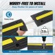 Comprar Rampa de Protección de Cable Canaleta Para Cable 4 Piezas 1 Vía Canaleta Pasacables de Suelo Canal de 3x2 cm Protector de Cables de Goma