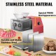 Buy Commercial Meat Slicer 250kg/H 850W Stainless Steel Electric Meat Slicer Thickness 3.5mm Meat and Vegetable Cutting Machine Red for Restaurants Butcher Shops Supermarkets