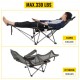 Buy Folding Reclining Camping Mesh Chair, Max Capacity 150kg Camp Lounger Adjustable Height, Breathable Mesh Material, Foldable Chair for Travel and Fishing Blue