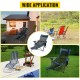 Comprar Silla de Malla para Campamento Reclinable Plegable, Capacidad Máxima de 150 kg Tumbona de Campamento Altura Ajustable, Material de Malla Transpirable, Silla Plegable para Viajes y Pesca Azul