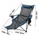 Buy Folding Reclining Camping Mesh Chair, Max Capacity 150kg Camp Lounger Adjustable Height, Breathable Mesh Material, Foldable Chair for Travel and Fishing Blue