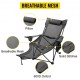 Buy Folding Camping Chair with Footrest Mesh Lounge Chair with Bag