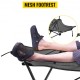 Buy Folding Camping Chair with Footrest Mesh Lounge Chair with Bag