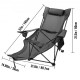 Buy Folding Camping Chair with Footrest Mesh Lounge Chair with Bag