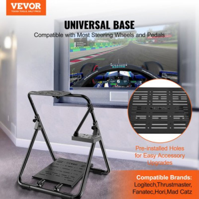 VEVOR Soporte plegable para volante de carreras ajustable Logitech portátil