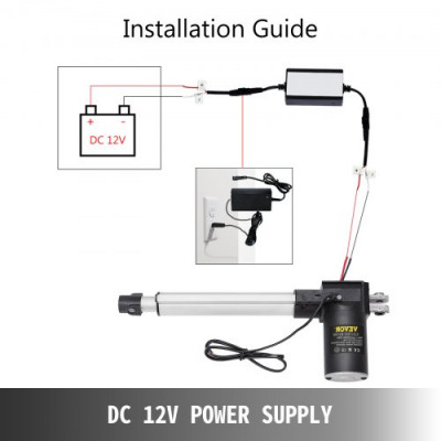 VEVOR Actuador Lineal 6000 N Soporte de Montaje de Carrera del Actuador Lineal 150 mm, Actuador Lineal Resistente de Motor Eléctrico 12 V CC Velocidad de Desplazamiento 5 mm / s, Sofá, Elevador de TV