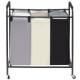 Koop Secties Wasmand Heavy Duty Wasmand Organizer Heavy Duty Wassorteerder Kar met Wielen met Slot voor Vuile Kleren in Wasruimte