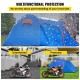 Buy Motorcycle Tent Size L 2-3 Person Waterproof Tent 405x215x170 cm Ventilated and Moisture-Proof Easy to Set Up for Camping, Fishing and Boating, Blue