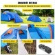 Comprar Tenda para motocicleta tamanho L 2-3 pessoas Tenda de acampamento à prova d'água 405x215x170 cm ventilada e à prova de umidade fácil de configurar para camping, pesca e passeios de barco, azul