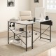 Buy Corner Desk 120x89x76 cm Load 90kg L-Shaped Desk with Storage Bag, Monitor Riser and CPU Stand Computer Table for Study Work Home White