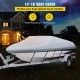 Buy Boat Covers 17-19ft Waterproof Boat Cover 102" Wide Boat Cover UV Protection, 3-Layer 600D Material, Wrap-Around Elastic Hem with Straps for Boats