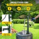 Buy Cast Iron Hand Pump with Stand 131cm Antique Hand Water Pump, Max Pump Depth 6m, Decorative Outdoor Garden Hand Pump with Ergonomic Handle, Green