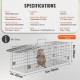 Buy Animal Trap Cage 610x203x203 mm Cruelty Free for Cats Squirrels