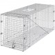 VEVOR Trampa para Animales 1067x406x457 mm Jaula Plegable para Trampa para Gatos Alambre Galvanizado sin Crueldad con Asa Trampa para Conejos, Gatos Callejeros, Ardillas, Mapaches, Marmotas, Zorros