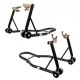 Buy Front and Rear Wheel Stand 0.39T Load Adjustable Arm Workshop Stand Steel Wheel Stand Motorcycle Lifter U+L Double Head for Repair Maintenance