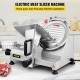 Buy 240W Meat Slicer 2 Chromed Steel Blades Electric Meat Slicer Adjustable Thickness 0-12mm Meat Cutter 1200 RPM for Meat, Cooked Food, Cheese, Roast Beef, Vegetables, Bread