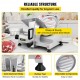 Buy 240W Meat Slicer 2 Chromed Steel Blades Electric Meat Slicer Adjustable Thickness 0-12mm Meat Cutter 1200 RPM for Meat, Cooked Food, Cheese, Roast Beef, Vegetables, Bread