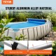 Comprar Carrete de Lona Cubierta Solar para Piscina de Aluminio 2,62-6,02 m Instalación Simple Sistema de Rodillo de Lona Estable Antideslizante para Piscinas elevadas Hogar Público al Aire Libre