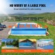 Comprar Carretel de lona para cobertura solar de piscina de alumínio 3,55-5,66 m com rodas de borracha e sacos de areia Sistema de rolo de lona para piscinas subterrâneas em casa ao ar livre público