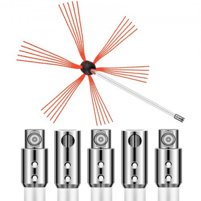VEVOR Cepillo Deshollinador Cepillo Chimenea Kit de Deshollinamiento Limpieza de Chimenea 20FT Sooteater Kit de Limpieza de Chimenea Esta Herramienta