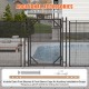 VEVOR Valla de Piscina 4 x 2,5 m para Piscinas Enterradas Kit de Valla de Seguridad con Pestillo de Acero Inoxidable Valla de Seguridad Infantil Extraíble, Fácil Instalación DIY