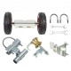 Comprar Kit de porta deslizante de aço inoxidável galvanizado Kit de porta rolante desinfetante 18 x 31,5 x 30 cm Kit de ferragens para porta