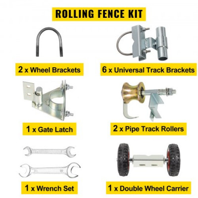 Kit para puerta corredera de acero inoxidable inoxidable galvanizado Kit para puerta rodante desinfectante 18 x 31,5 x 30cm Kit de herrajes para puerta