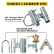 Comprar Kit para puerta corredera de acero inoxidable inoxidable galvanizado Kit para puerta rodante desinfectante 18 x 31,5 x 30cm Kit de herrajes para puerta