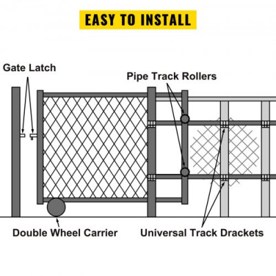 Kit para puerta corredera de acero inoxidable inoxidable galvanizado Kit para puerta rodante desinfectante 18 x 31,5 x 30cm Kit de herrajes para puerta