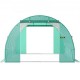 Buy Tunnel Greenhouse 6.1 x 3 x 2.1 m Tunnel Garden Greenhouse with 12 Windows and 2 Doors Steel Frame Greenhouse Garden Shed Green Orchard for Growing Plants Flowers Vegetables