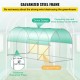 Buy Tunnel Greenhouse 4.6 x 2.1 x 2.1 m Tunnel Garden Greenhouse with 8 Mesh Windows Steel Frame Greenhouse Garden Shed White Orchard for Growing Plants Flowers Vegetables