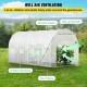 Buy Tunnel Greenhouse 4.6 x 2.1 x 2.1 m Tunnel Garden Greenhouse with 8 Mesh Windows Steel Frame Greenhouse Garden Shed White Orchard for Growing Plants Flowers Vegetables