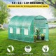 Buy Tunnel Greenhouse 3 x 2 x 2 m Tunnel Garden Greenhouse with 6 Mesh Windows Steel Frame Greenhouse Garden Shed White Orchard for Growing Plants Flowers Vegetables