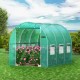 Buy Tunnel Greenhouse 3 x 2 x 2 m Tunnel Garden Greenhouse with 6 Mesh Windows Steel Frame Greenhouse Garden Shed White Orchard for Growing Plants Flowers Vegetables