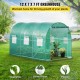 Buy Tunnel Greenhouse 3.7 x 2.1 x 2.1 m Tunnel Garden Greenhouse with 6 Mesh Windows Steel Frame Greenhouse Garden Shed White Orchard for Growing Plants Flowers Vegetables