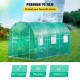 Buy Tunnel Greenhouse 3.7 x 2.1 x 2.1 m Tunnel Garden Greenhouse with 6 Mesh Windows Steel Frame Greenhouse Garden Shed White Orchard for Growing Plants Flowers Vegetables